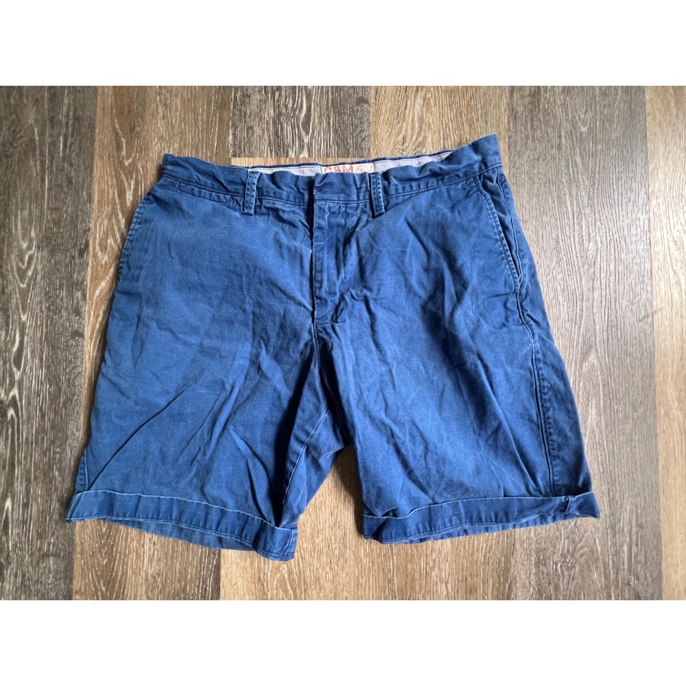 G&M Chino Shorts Mens 34 Blue‎ Cotton Casual Classic Summer Everyday